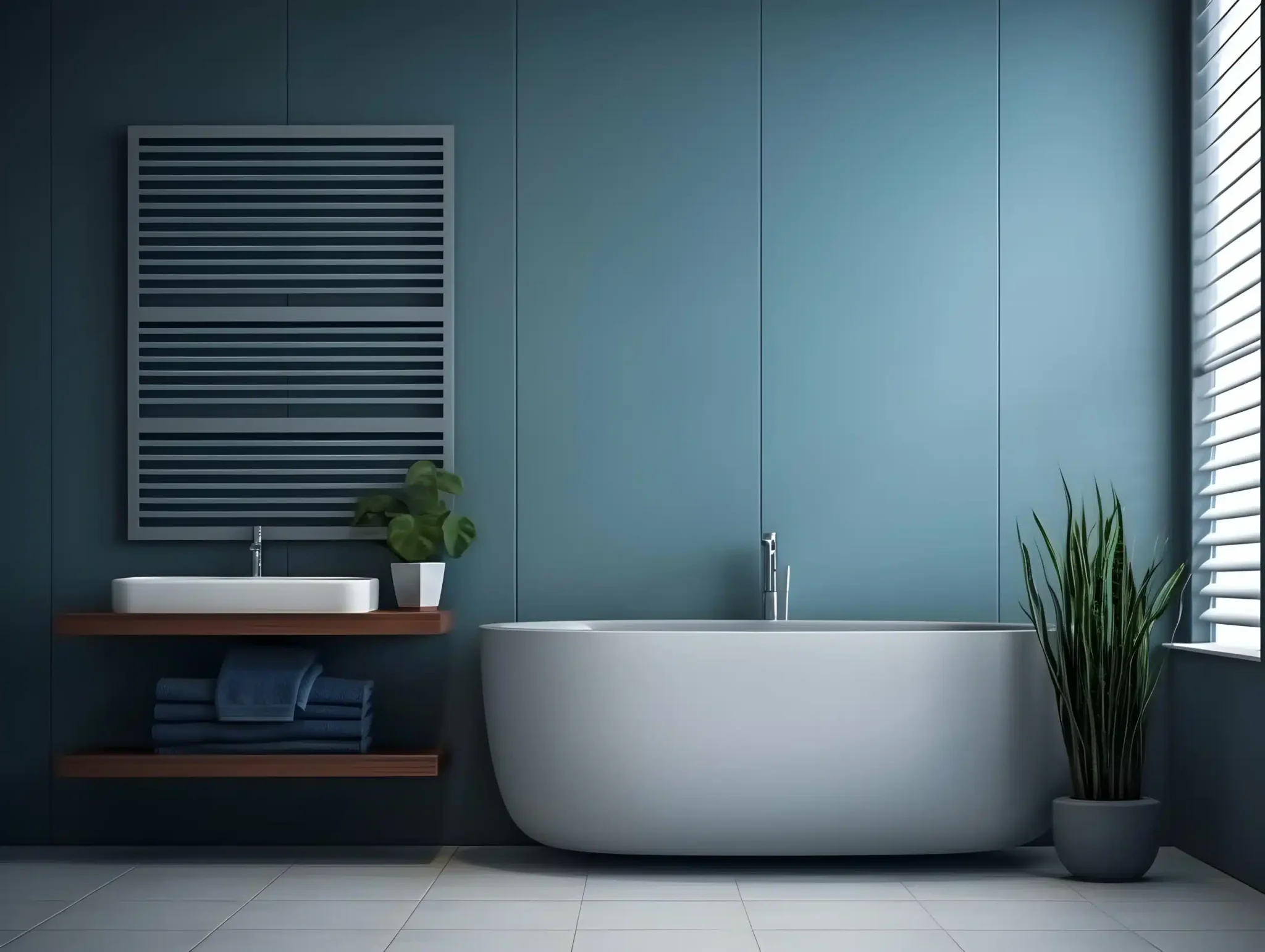 meuble salle de bain bleue